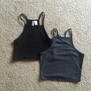 Bundle of 2 square neck crop tanks